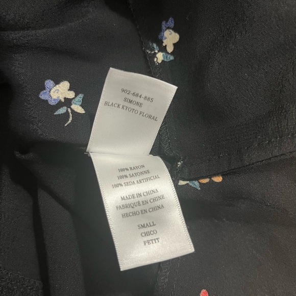 Rails Simone Wrap Blouse in Black Kyoto Floral - Picture 4 of 7